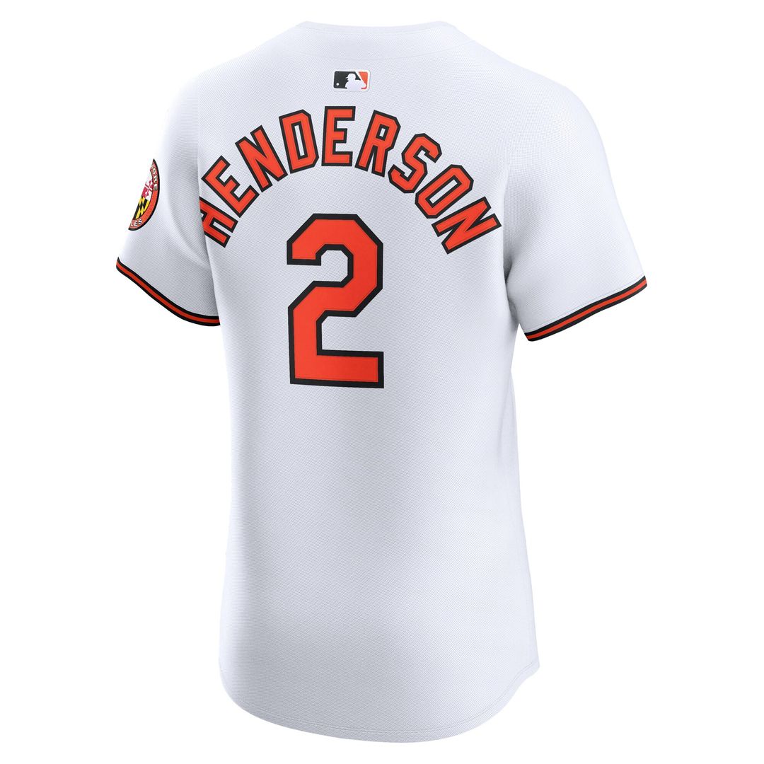 Gunnar Henderson Baltimore Orioles Nike Home Elite Jersey - White