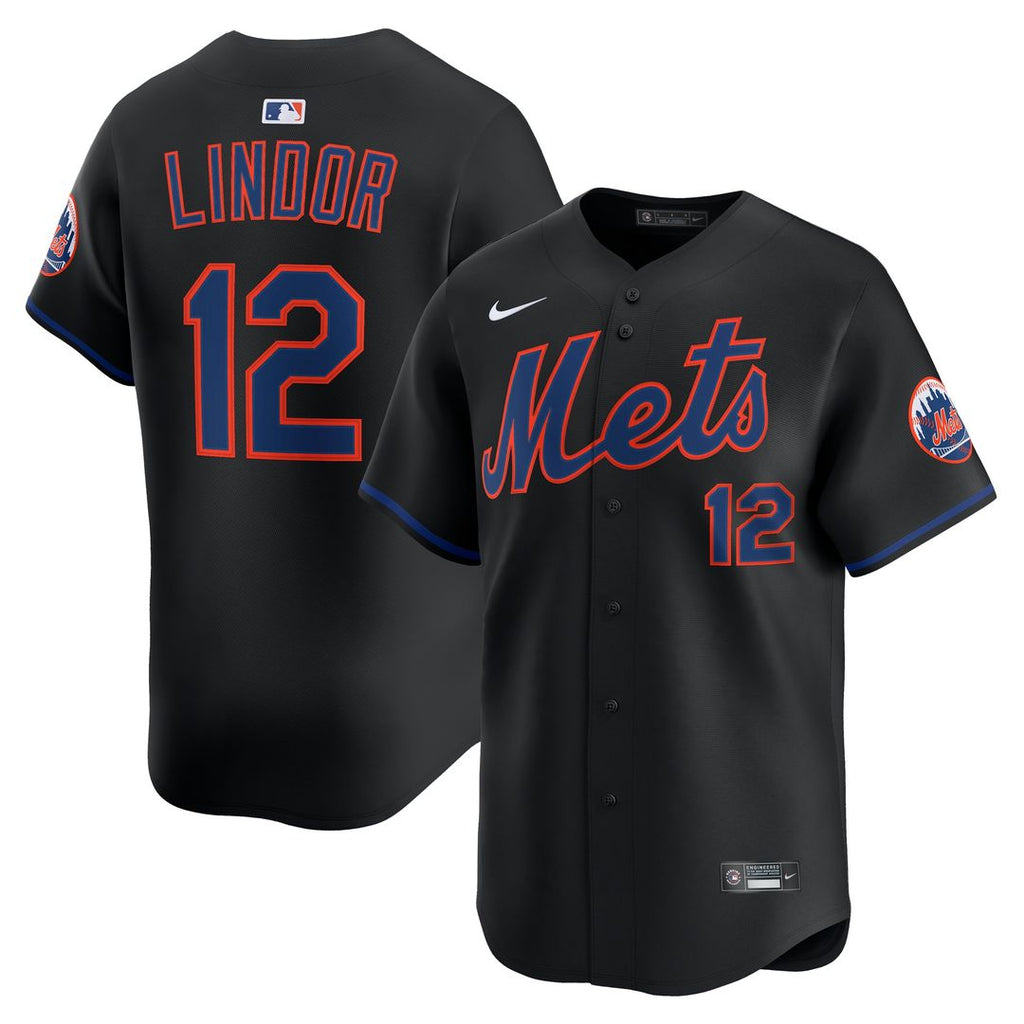 Francisco Lindor New York Mets Nike Alternate Limited Jersey - Black