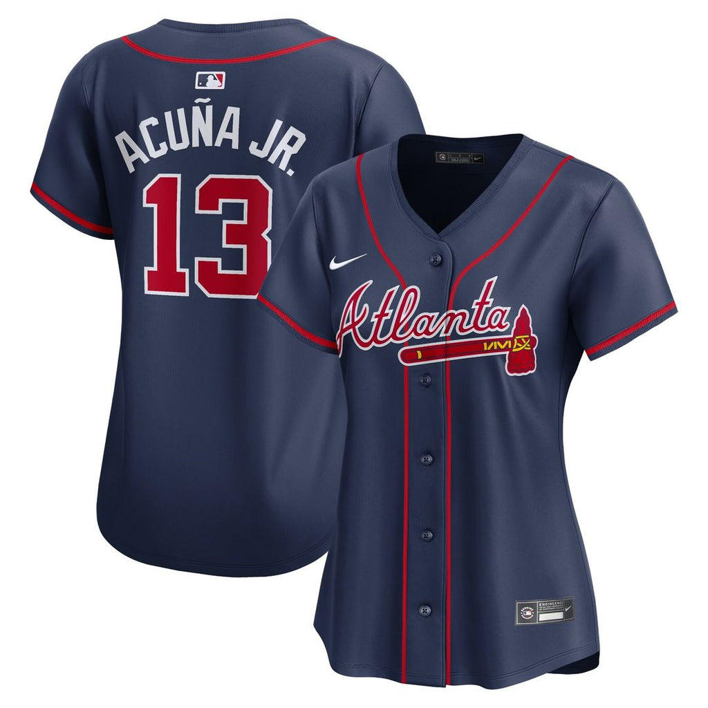 Ronald Acuña Jr. Atlanta Braves Nike Women's Alternate Limited Player Jersey – Navy