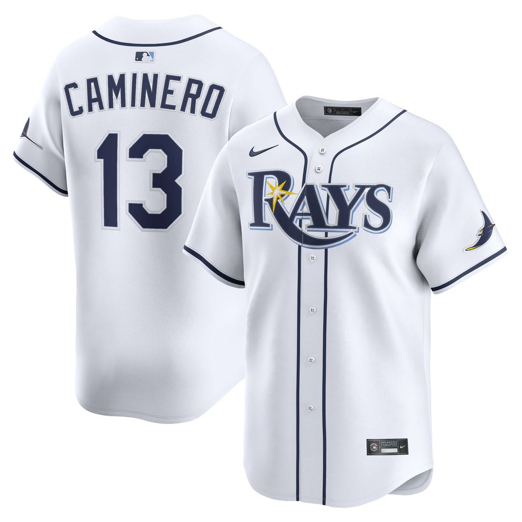Junior Caminero Tampa Bay Rays Nike Home Limited Jersey - White