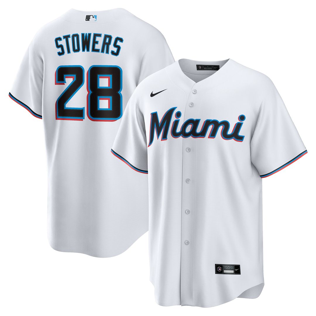Kyle Stowers Miami Marlins Nike Home Replica Jersey - White