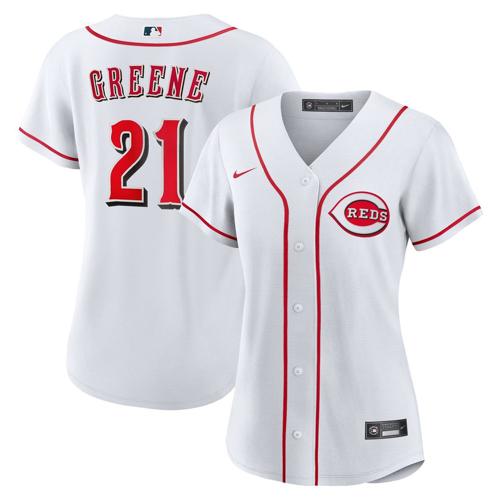 Hunter Greene Cincinnati Reds Nike Women's Home Replica Jersey - White