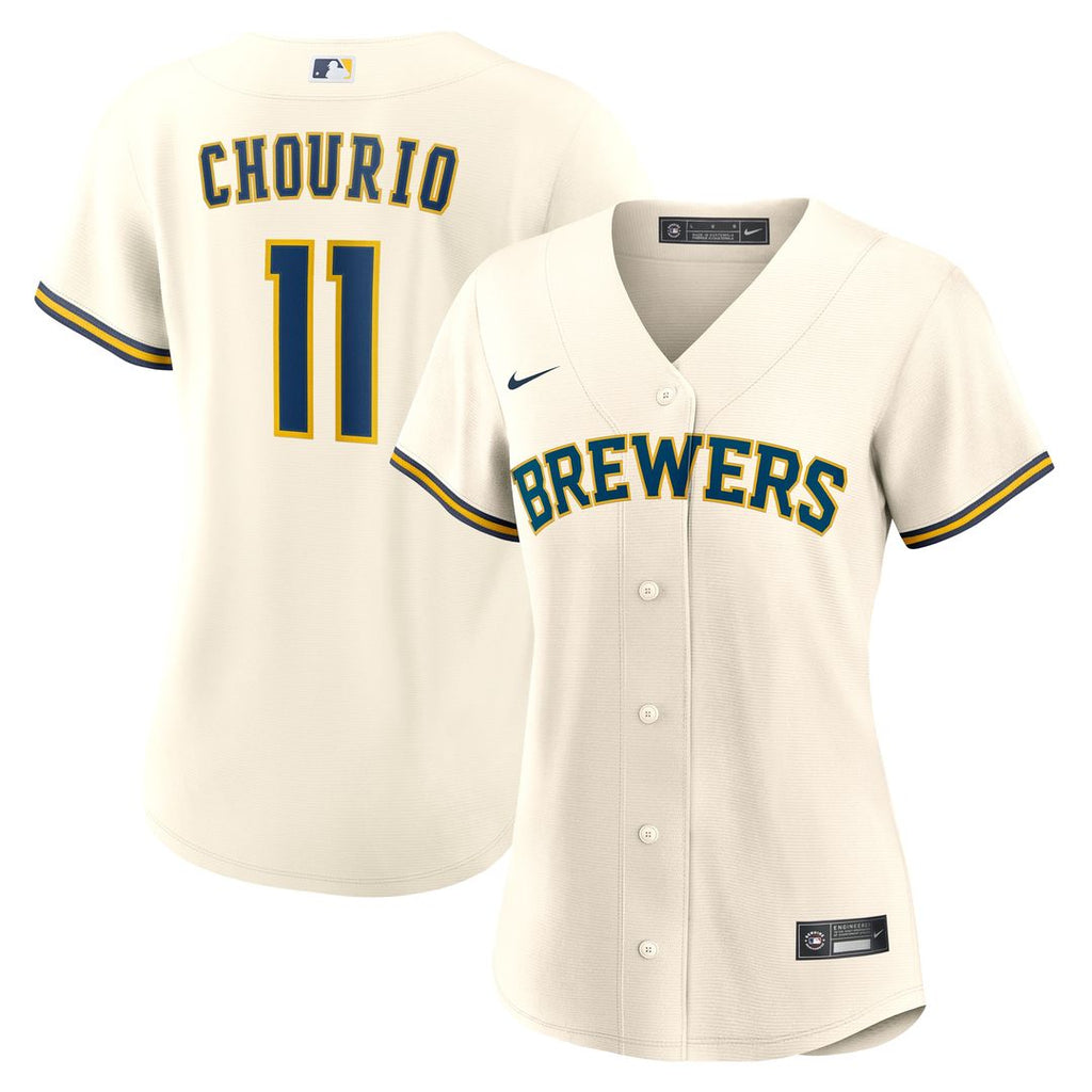 Jackson Chourio Milwaukee Brewers Nike Women's Home Replica Jersey - Cream