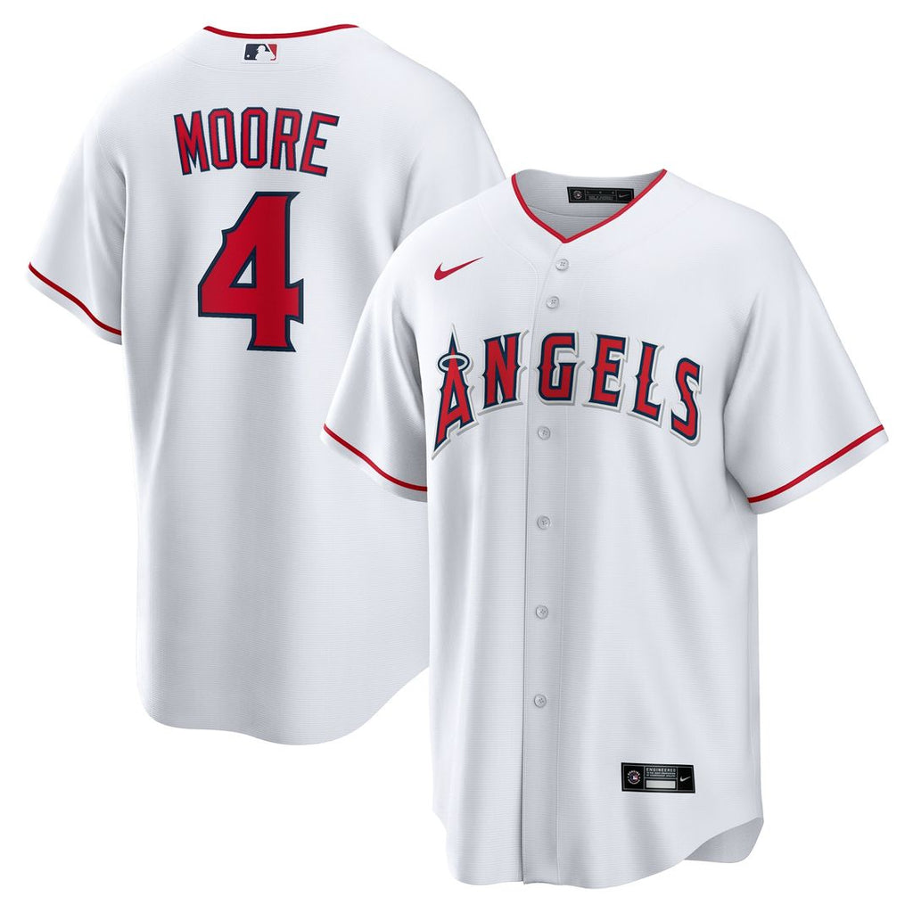 Christian Moore Los Angeles Angels Nike Home Replica Jersey - White