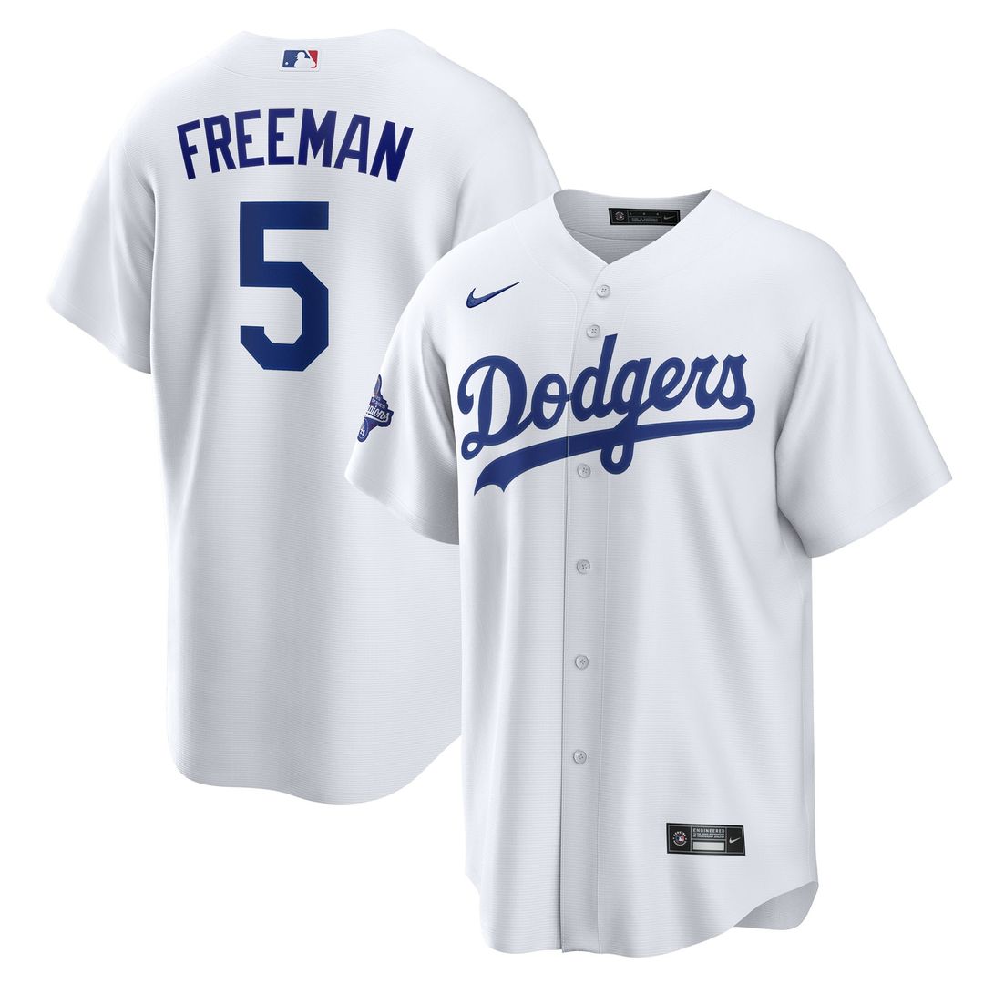 Freddie Freeman Los Angeles Dodgers Nike Home 2025 World Series Champions Replica Jersey - White