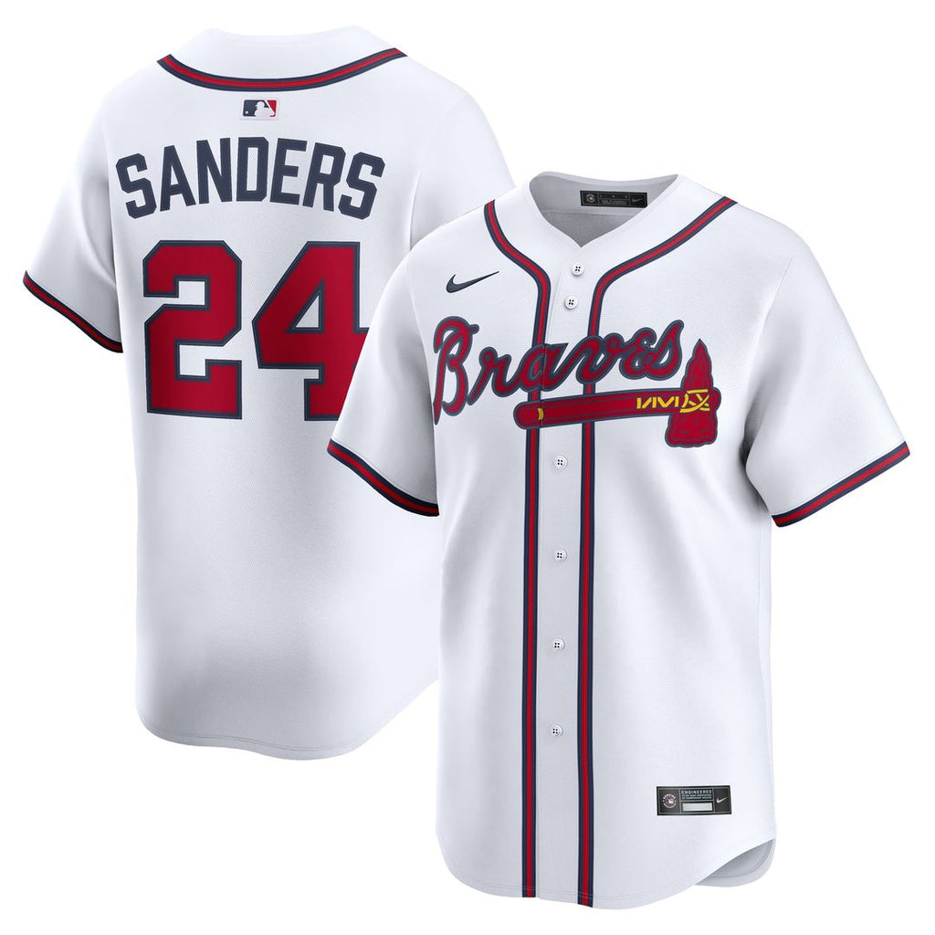 Deion Sanders Atlanta Braves Nike Limited Player Jersey - White