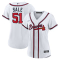 Chris Sale Atlanta Braves Nike Women's Home Replica Jersey - White