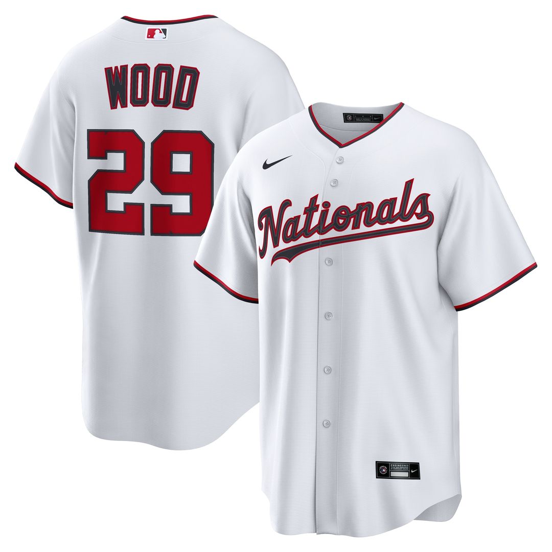 James Wood Washington Nationals Nike Home Replica Jersey - White