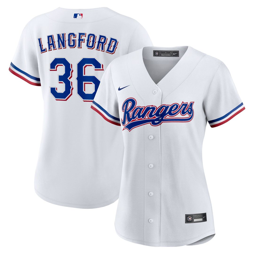 Wyatt Langford Texas Rangers Nike Women's Home Replica Jersey - White