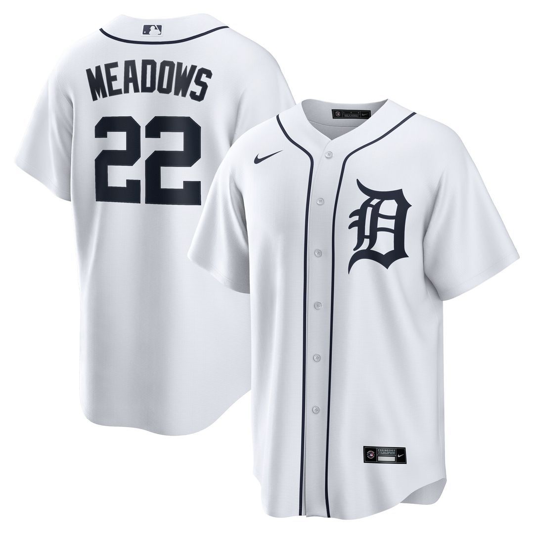 Parker Meadows Detroit Tigers Nike Home Replica Jersey - White