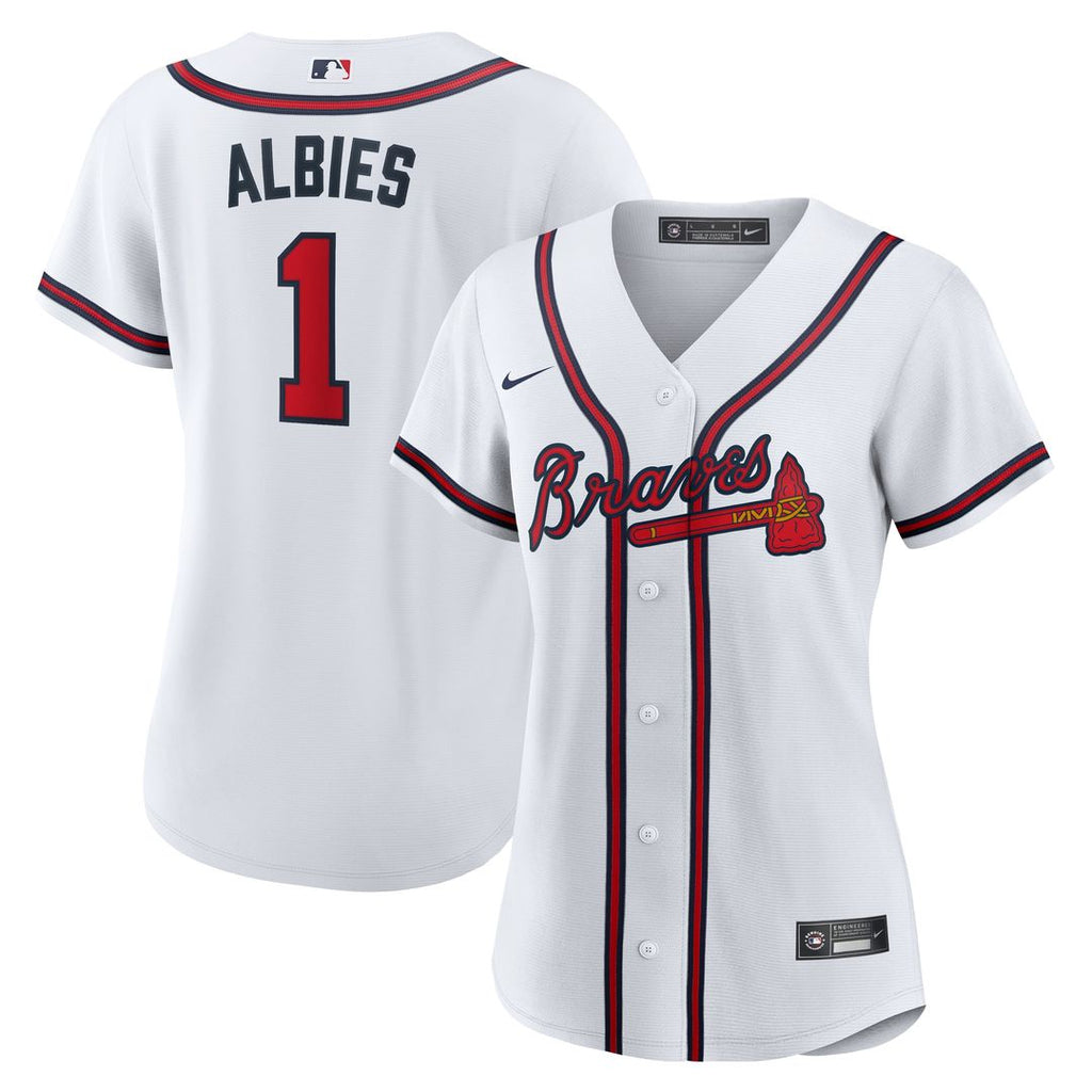 Ozzie Albies Atlanta Braves Nike Women's Home Replica Jersey - White