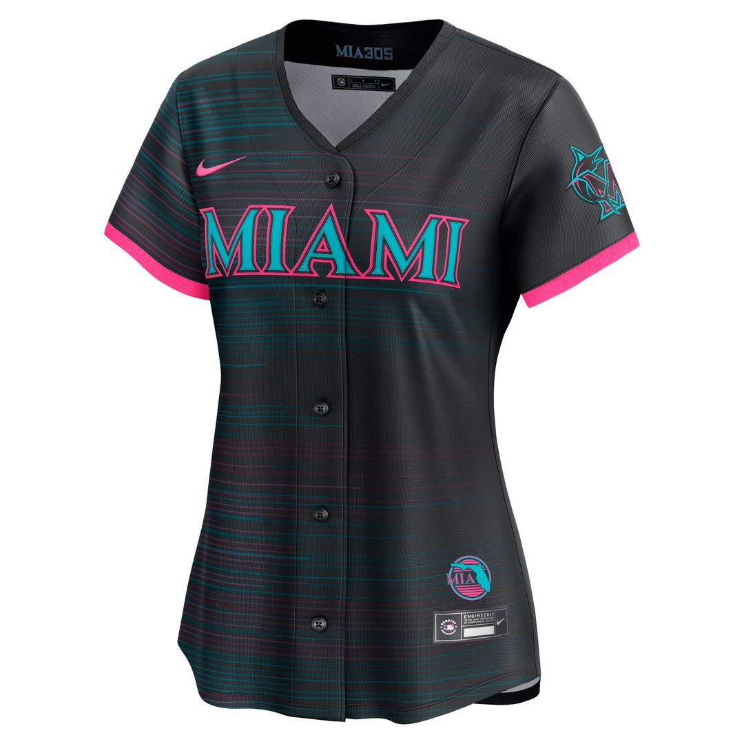 Miami Marlins Nike Women's 2025 City Connect Limited Jersey - Black