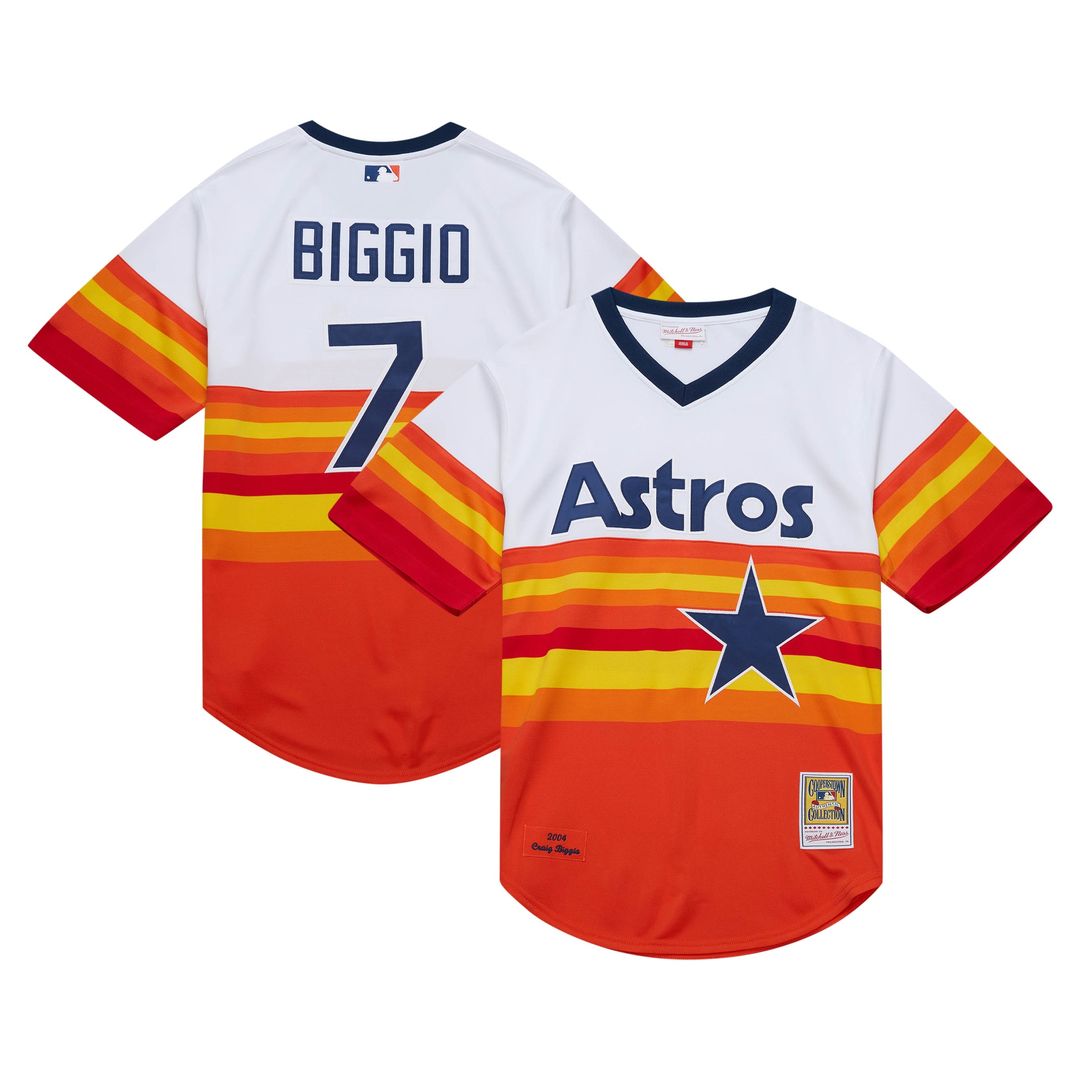 Craig Biggio Houston Astros Mitchell & Ness 2004 Cooperstown Collection Authentic Throwback Jersey - White