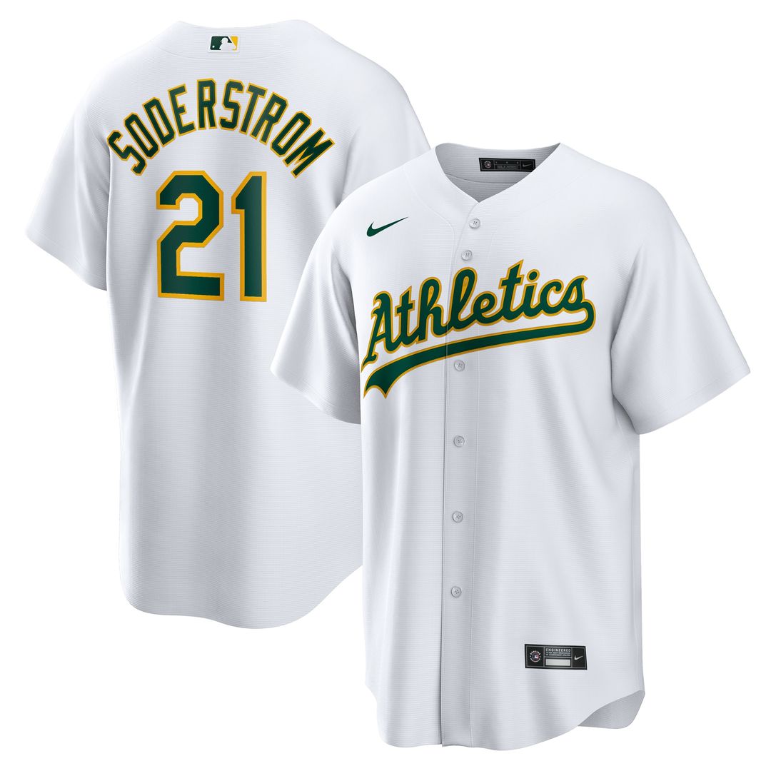 Tyler Soderstrom Athletics Nike Home Replica Jersey - White