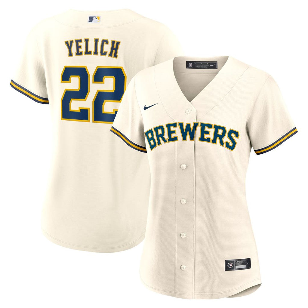 Christian Yelich Milwaukee Brewers Nike Women's Home Replica Jersey - White