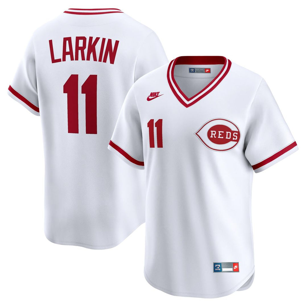 Barry Larkin Cincinnati Reds Nike Throwback Cooperstown Collection Limited Jersey - White