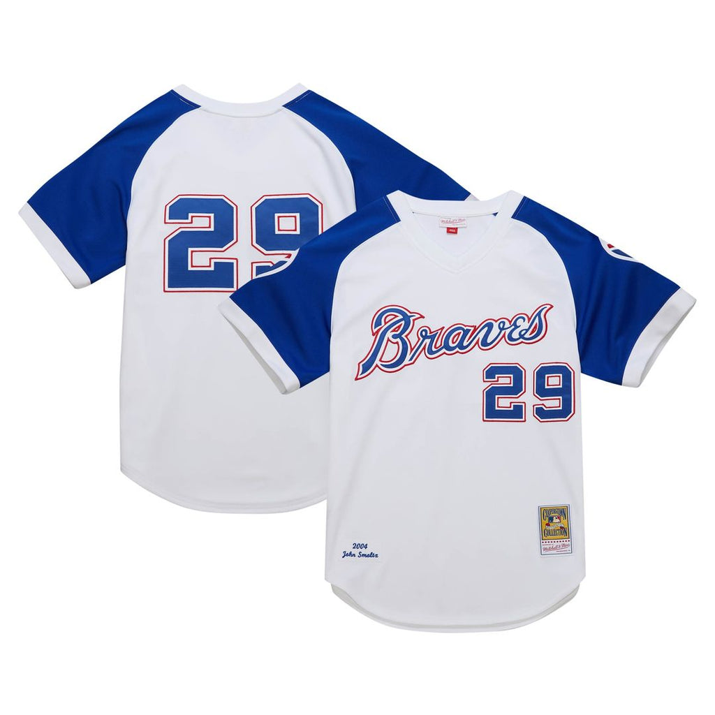 John Smoltz Atlanta Braves Mitchell & Ness 2004 Cooperstown Collection Authentic Throwback Jersey - White