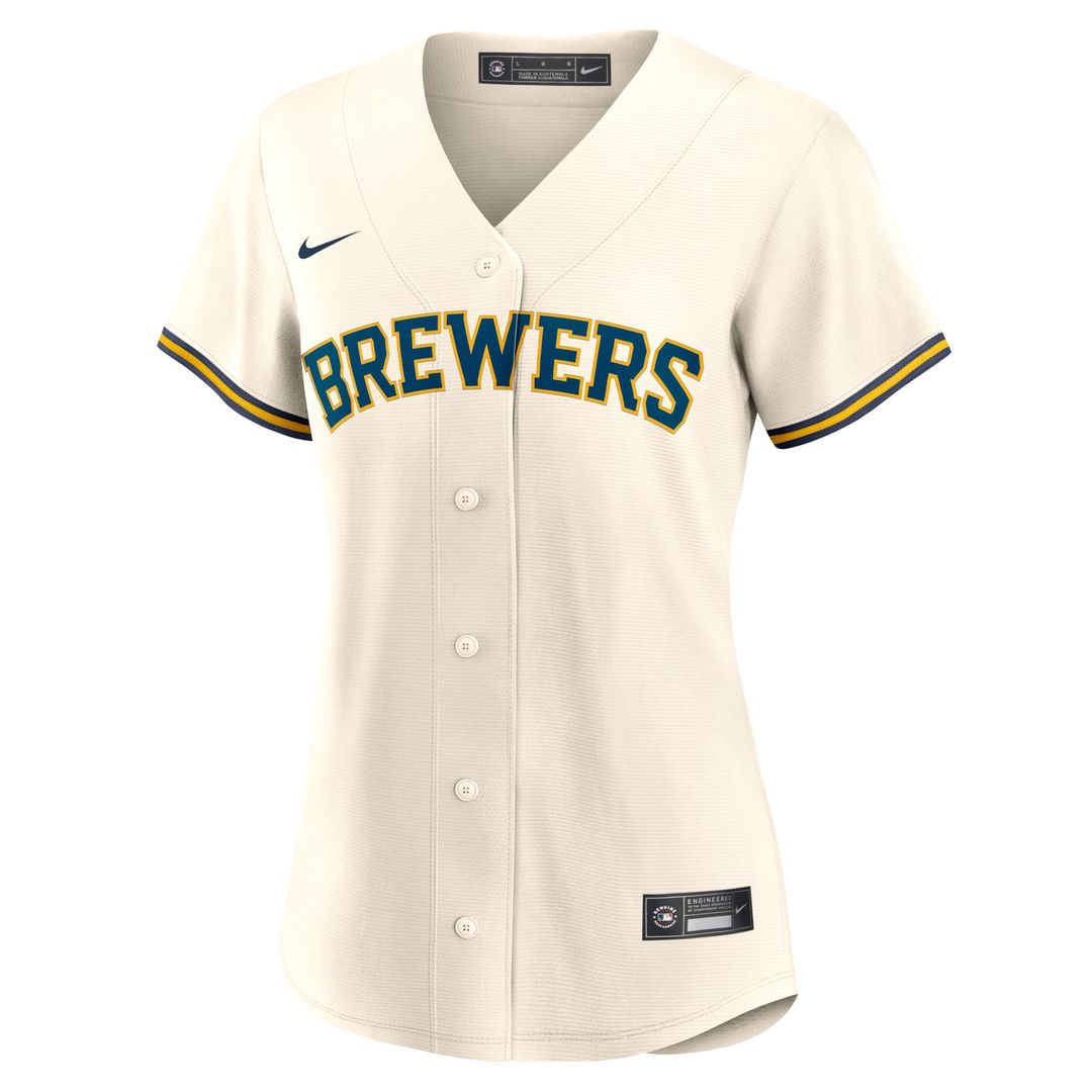 Milwaukee Brewers Nike Women's Home Replica Team Jersey - Cream