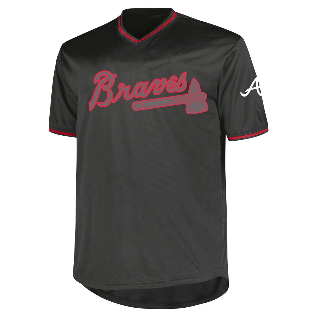 Atlanta Braves Profile Big & Tall Pop Fashion Jersey - Charcoal