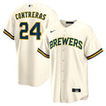William Contreras Milwaukee Brewers Nike Home Replica Jersey - Cream