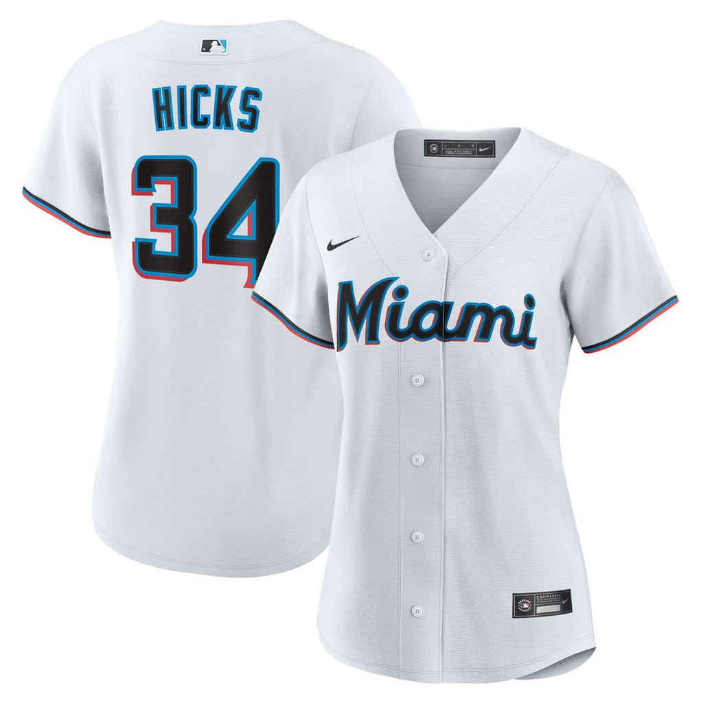 Liam Hicks Miami Marlins Nike Women's Home Replica Jersey - White