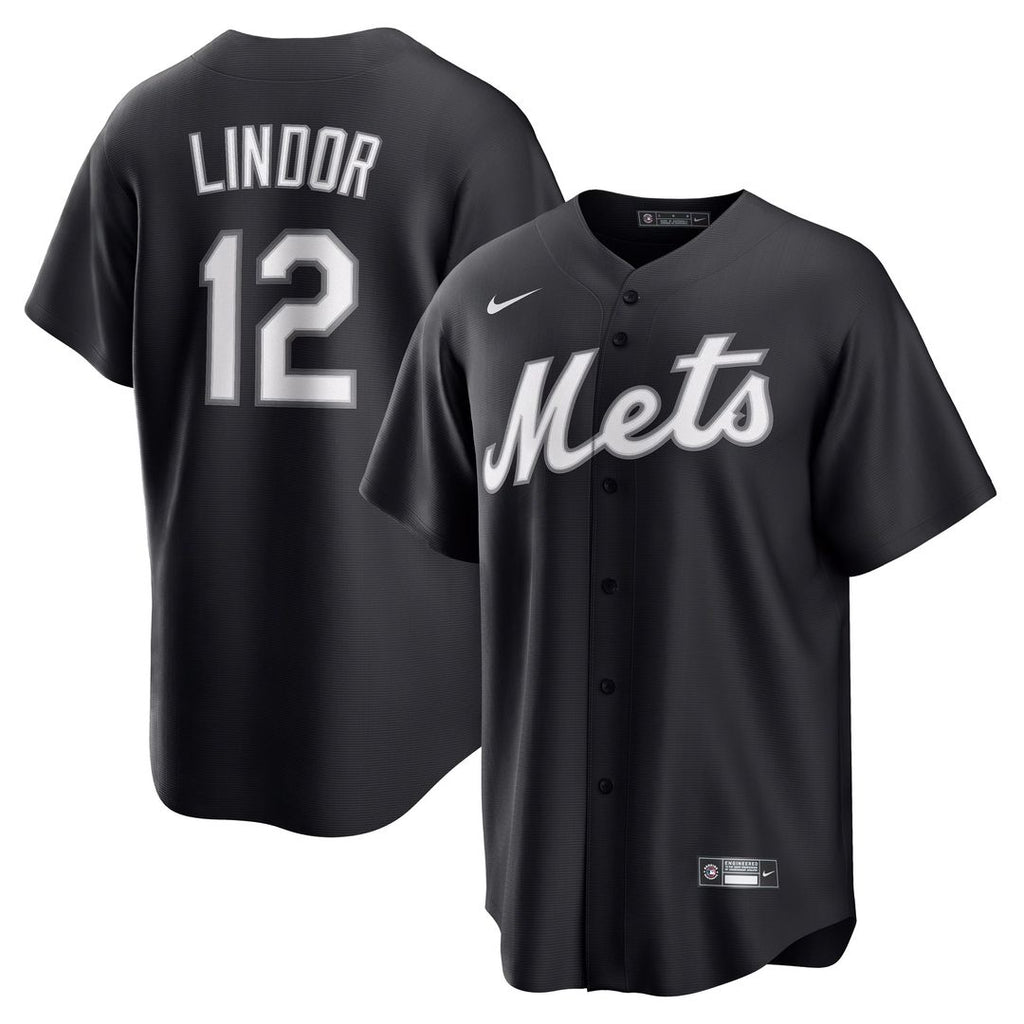Francisco Lindor New York Mets Nike  Replica Player Jersey - Black