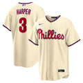 Bryce Harper Philadelphia Phillies Nike Alternate Replica Jersey - Cream