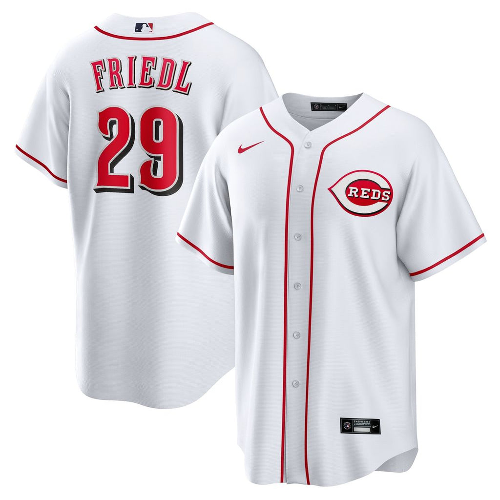 TJ Friedl Cincinnati Reds Nike Home Replica Jersey - White