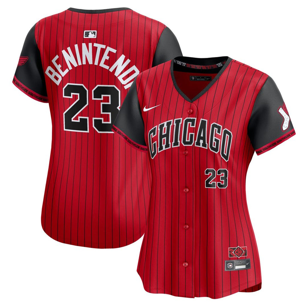 Andrew Benintendi Chicago White Sox Nike Women's 2025 City Connect Limited Player Jersey - Red/Black