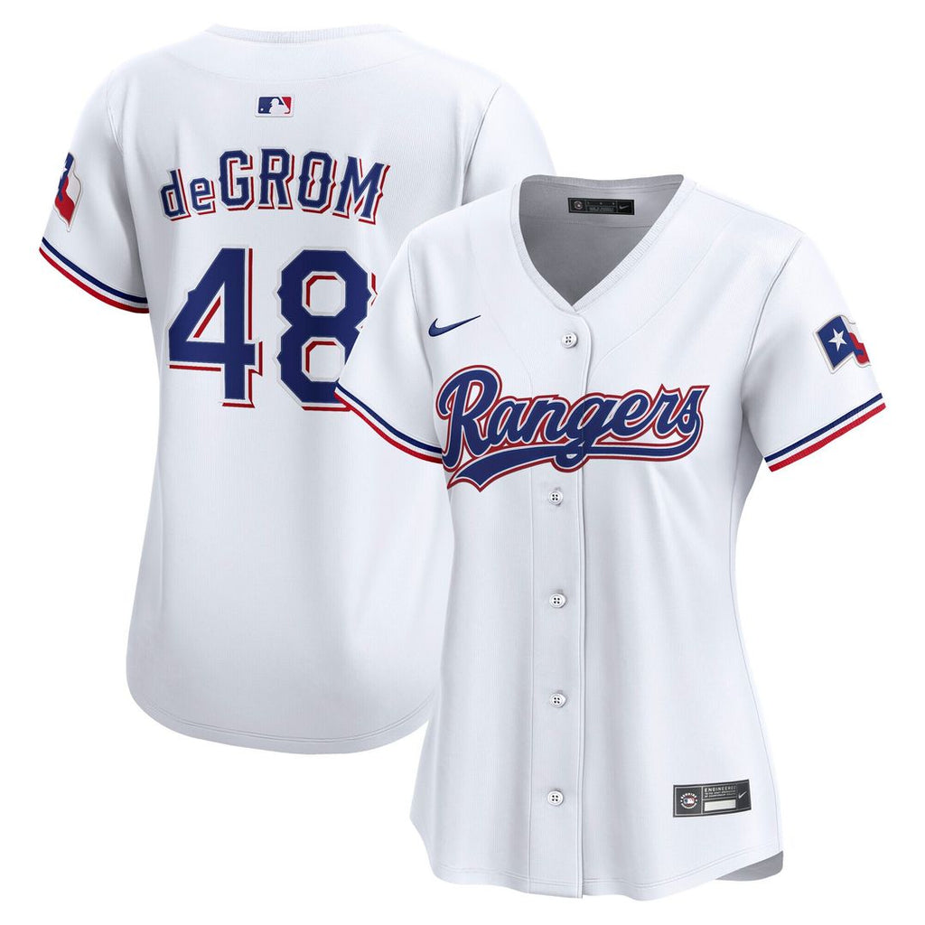 Jacob deGrom Texas Rangers Nike Women's Home Limited Player Jersey - White
