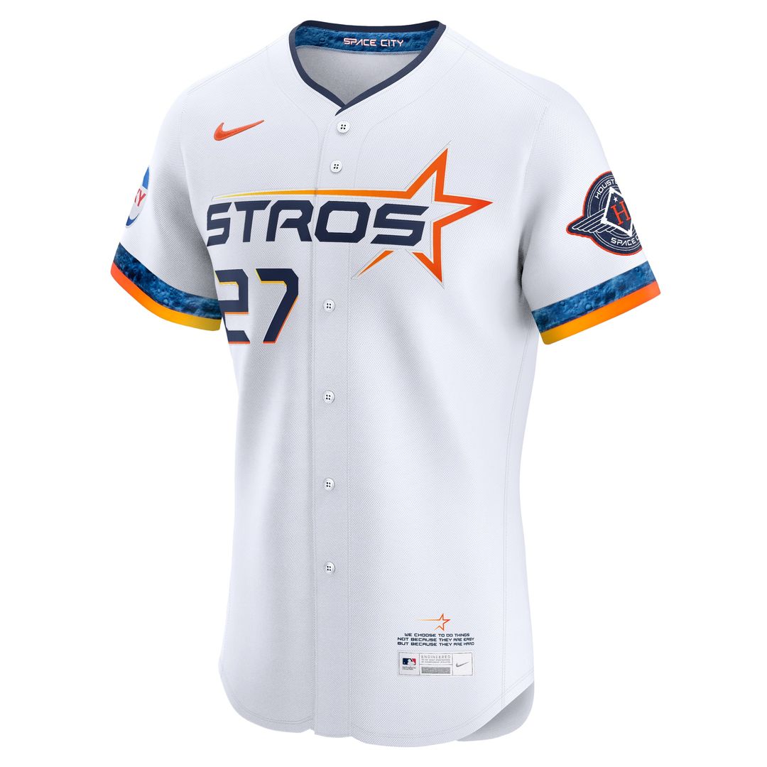 Jose Altuve Houston Astros Nike 2025 City Connect Elite Player Jersey - White