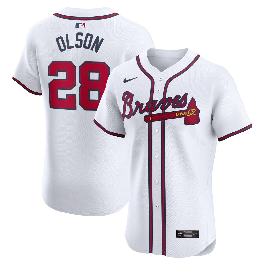 Matt Olson Atlanta Braves Nike Home Elite Player Jersey - White