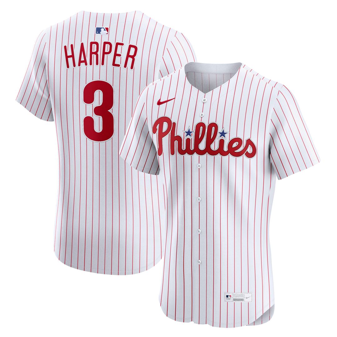Bryce Harper Philadelphia Phillies Nike Home Elite Jersey - White